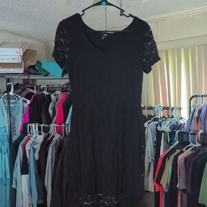 H&M Chic Black Lace Mini Dress